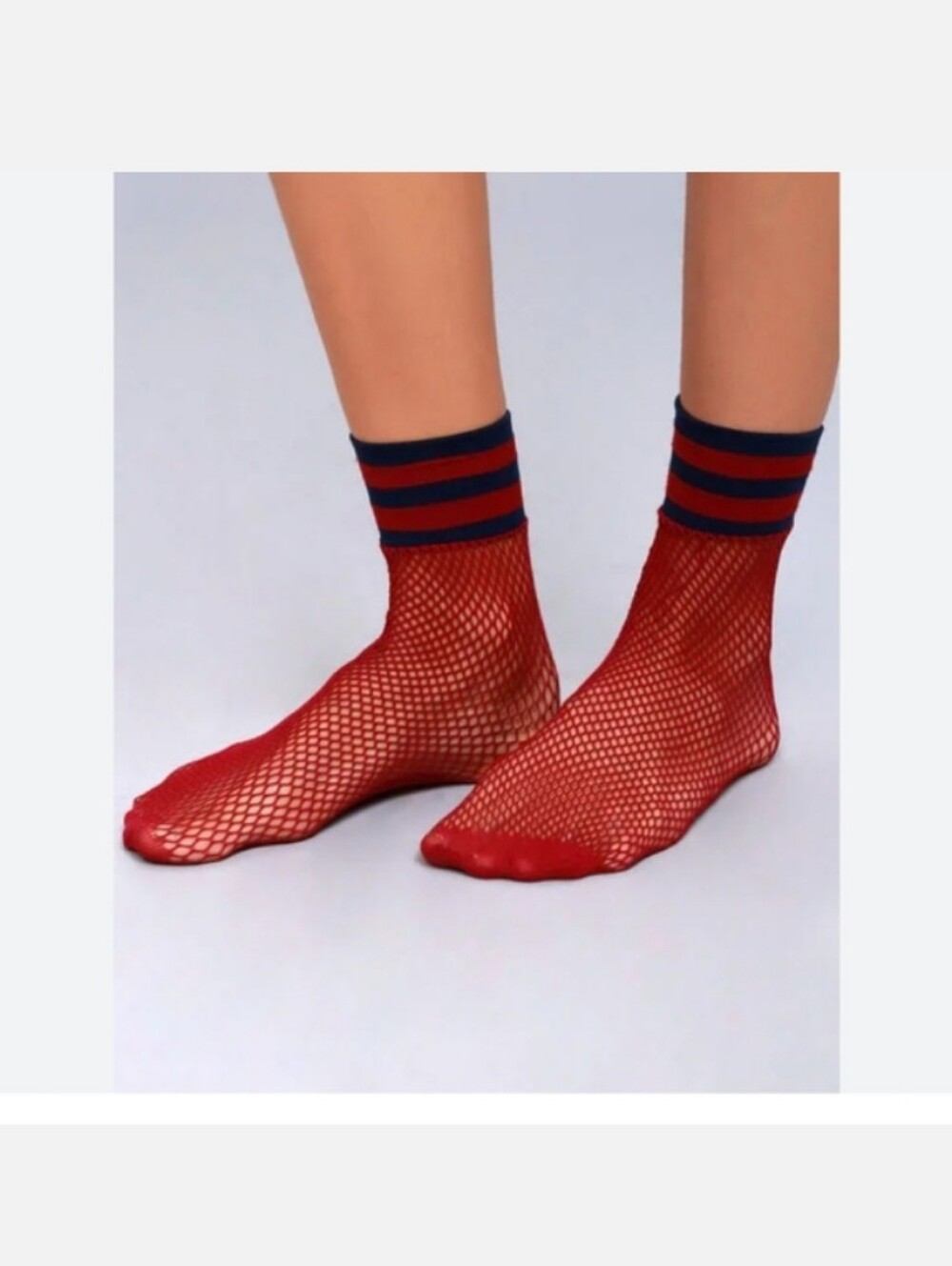 NWT: 2/$10 FREE PEOPLE; RIOT SPORT FISHNET ANKLE HOSIERY/SOCK, WINE COLORED.